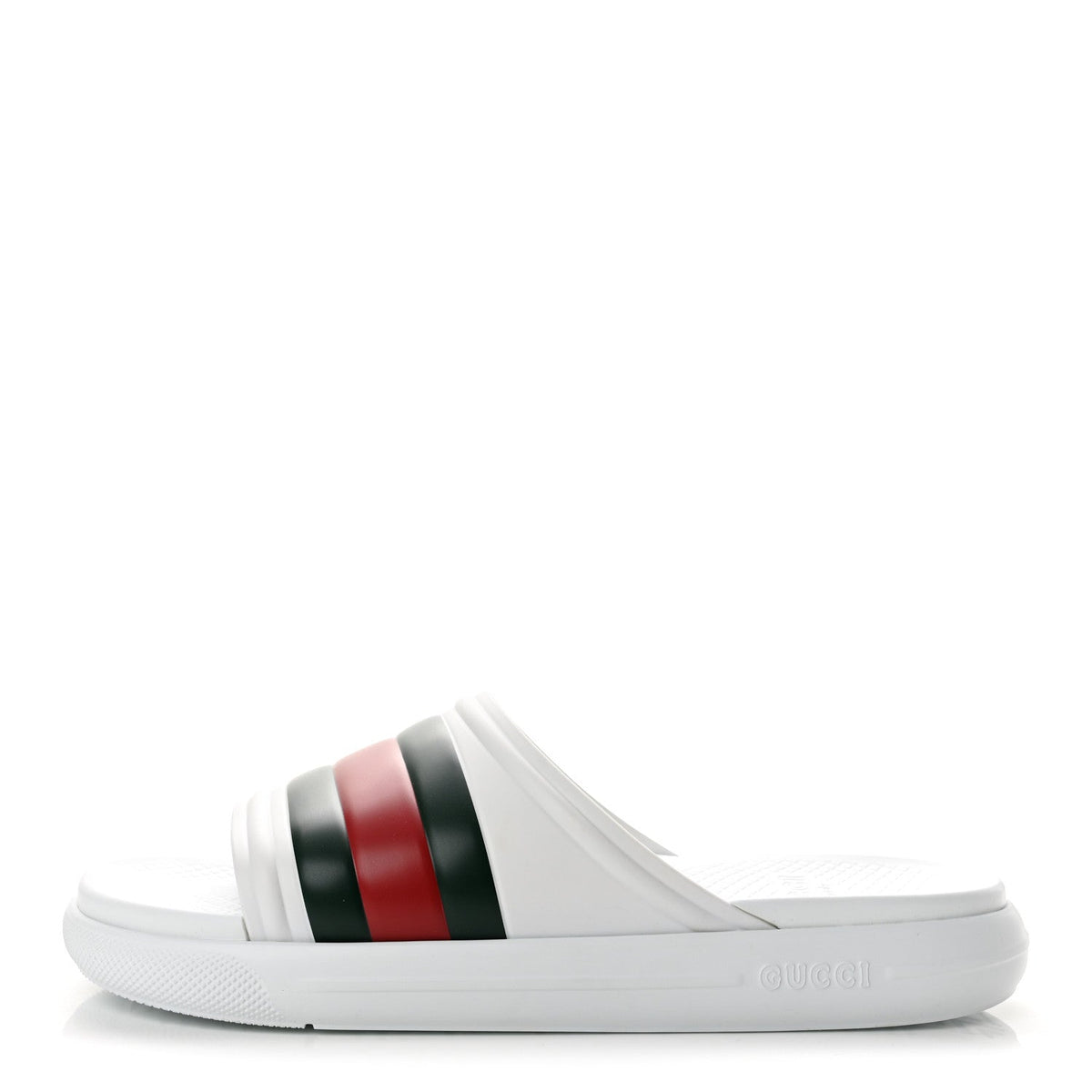 Rubber Web Mens Slide Sandals 12 White Green Red