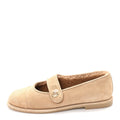 Suede Shearling Mary Jane Flats 36.5 Beige