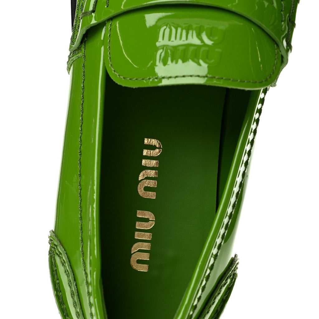Patent Penny Loafer 37 Apple Green