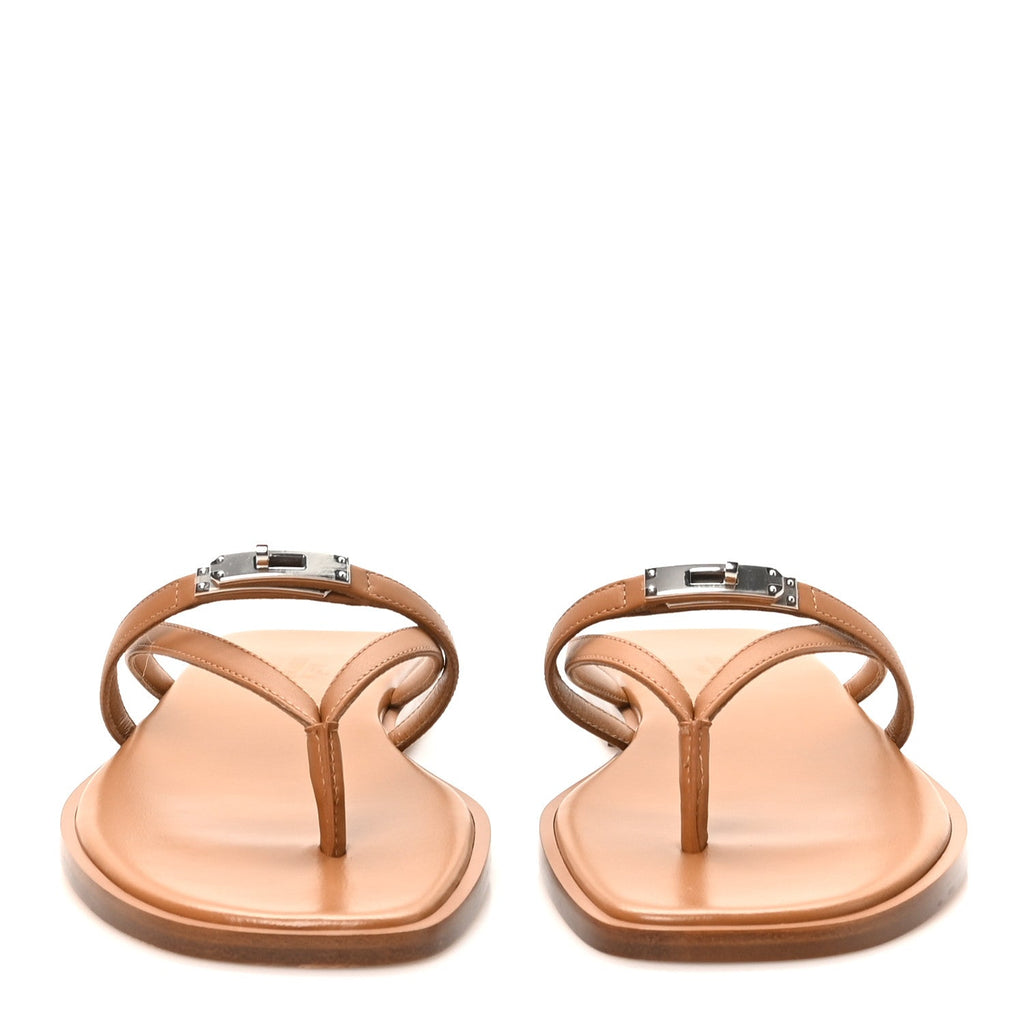 Calfskin Miss Sandals 37 Naturel