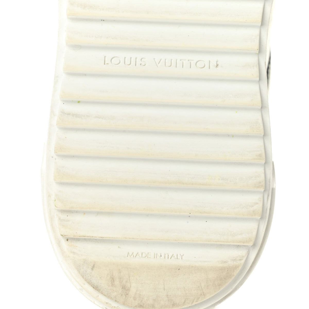 Monogram Embossed Calfskin Time Out Sneakers 37 White Black