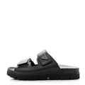 Vitello Sport Triangle Logo Mens Strap Sandals 11 Black
