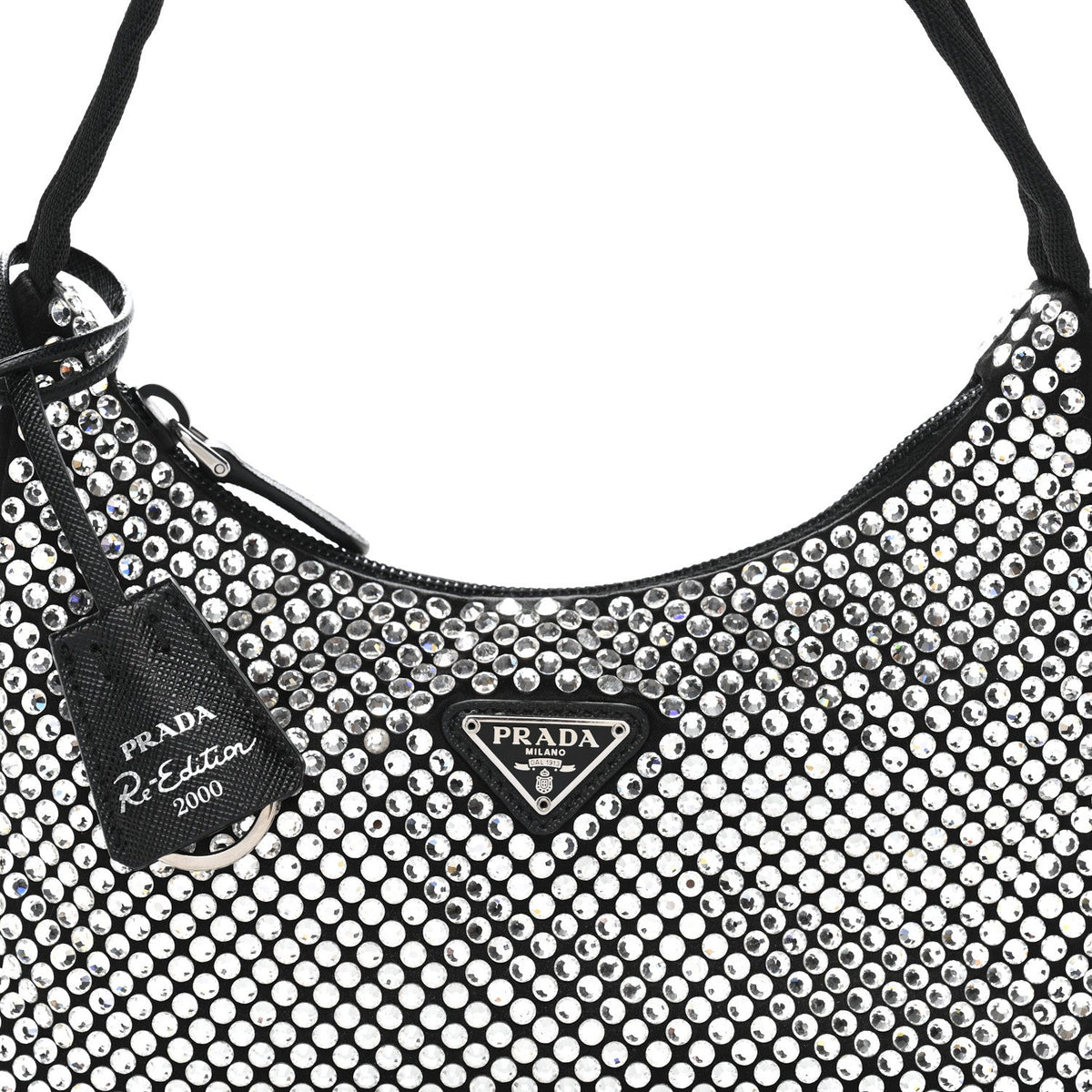 Satin Crystal Mini Re-Edition 2000 Bag Cristal