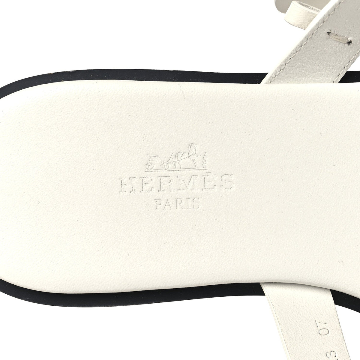 Calfskin Perforated Hera Sandals 36 White