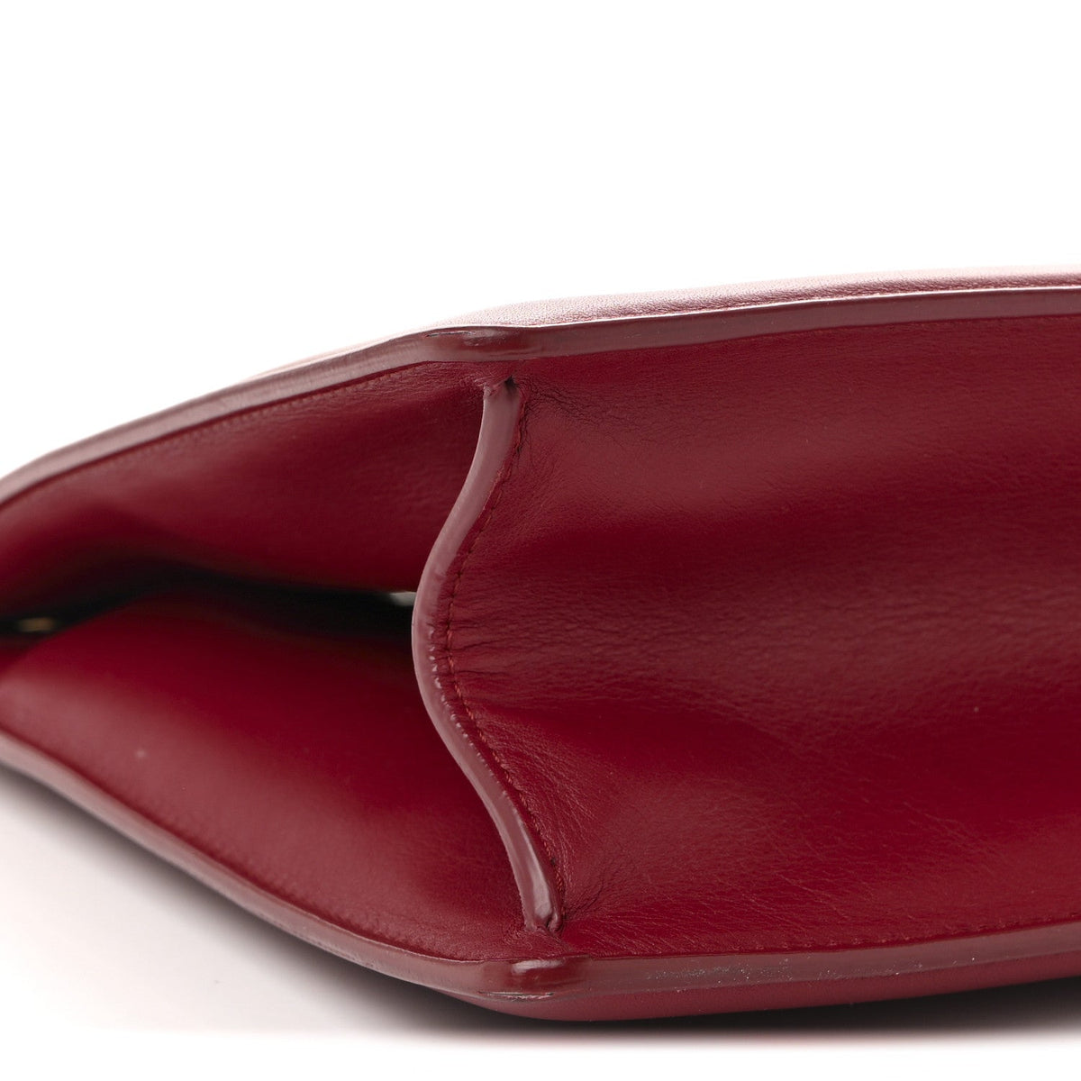 Patina Box Calfskin Medium Clasp Bag Scarlet