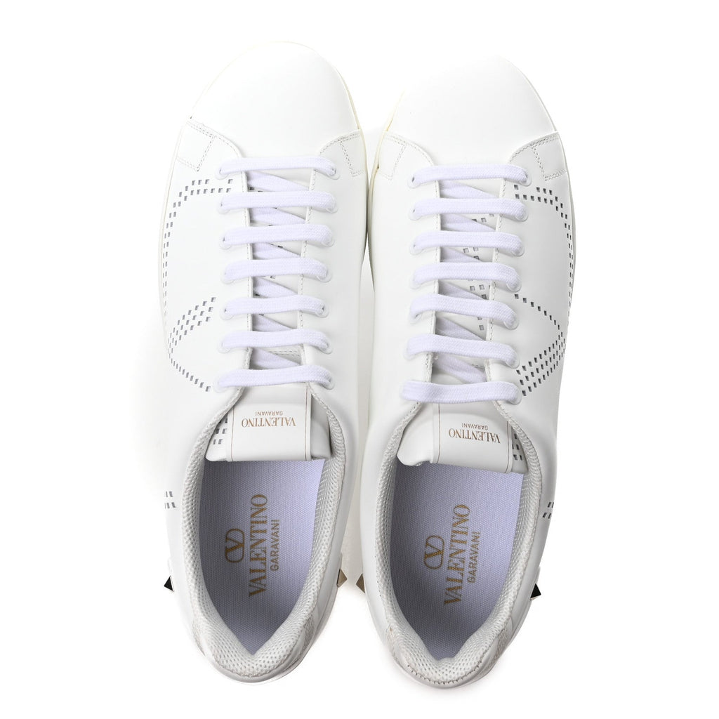 Calfskin Mens Backnet Sneakers 46 White