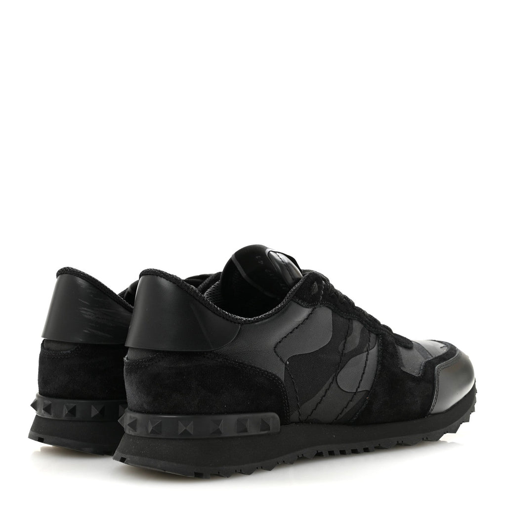 Nappa Suede Camouflage Mens Rockrunner Sneakers 41 Black