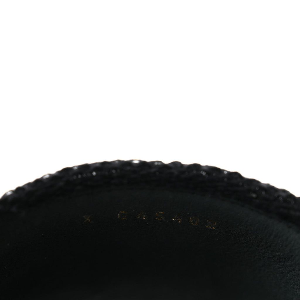 Cotton Logo Mule Sandals 40 Black White