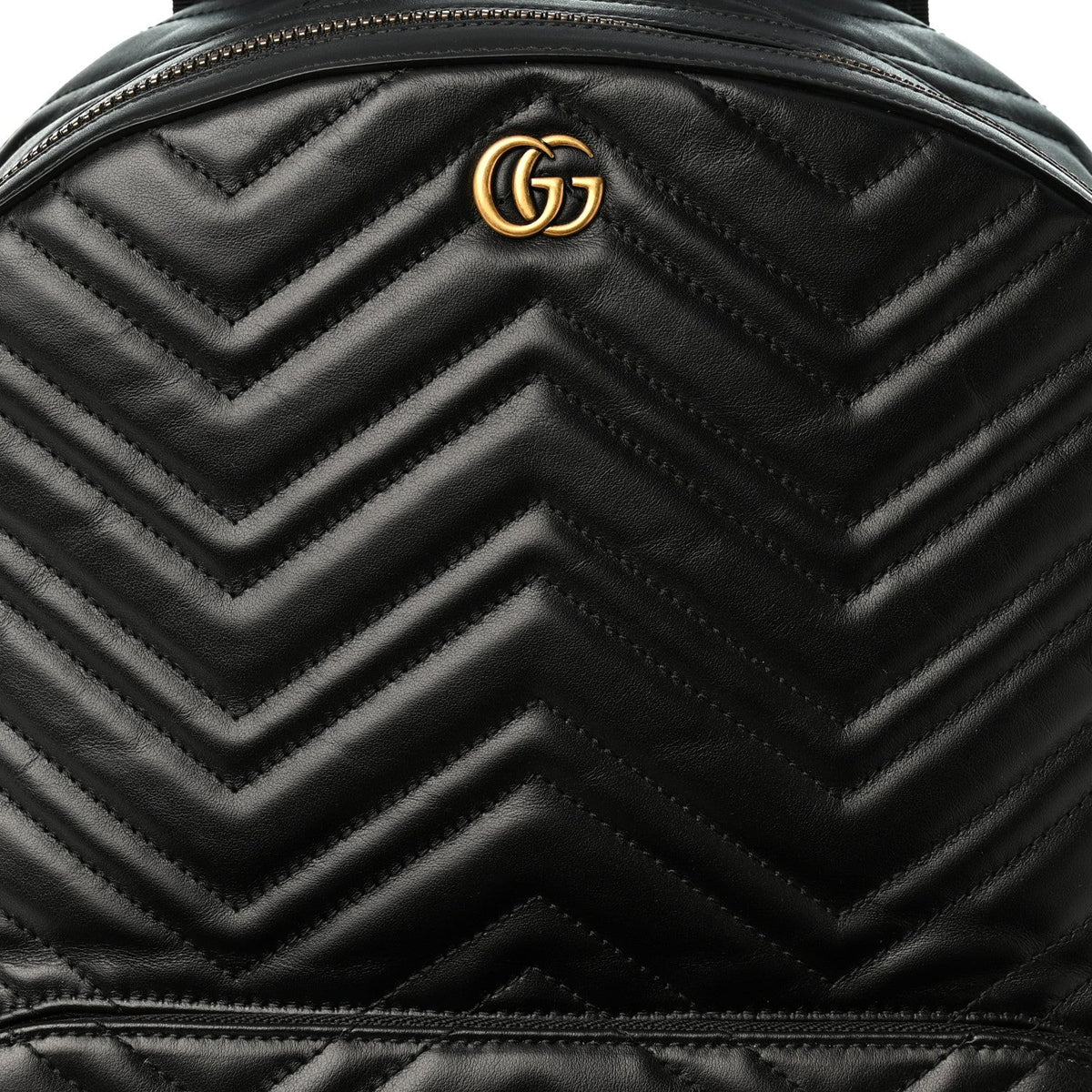 Calfskin Matelasse GG Marmont Day Backpack Black
