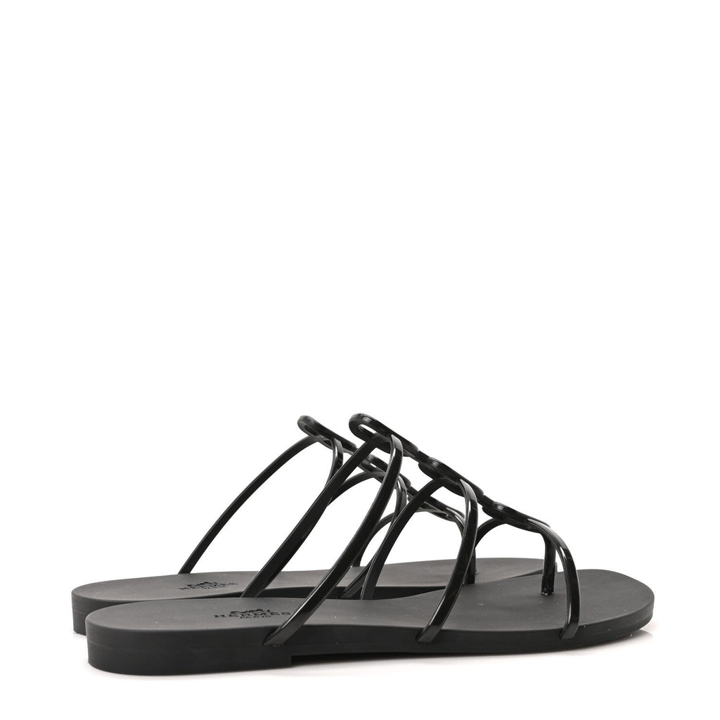 Rubber Womens Mykonos Sandals 39 Black