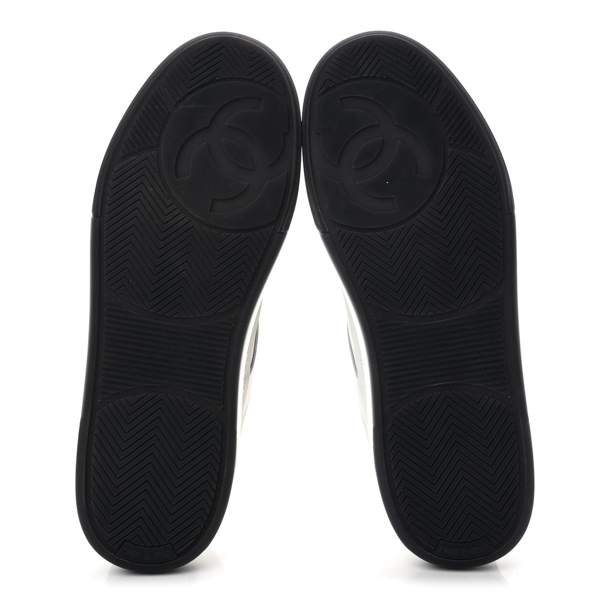 Calfskin CC Womens Sneakers 40 White Black