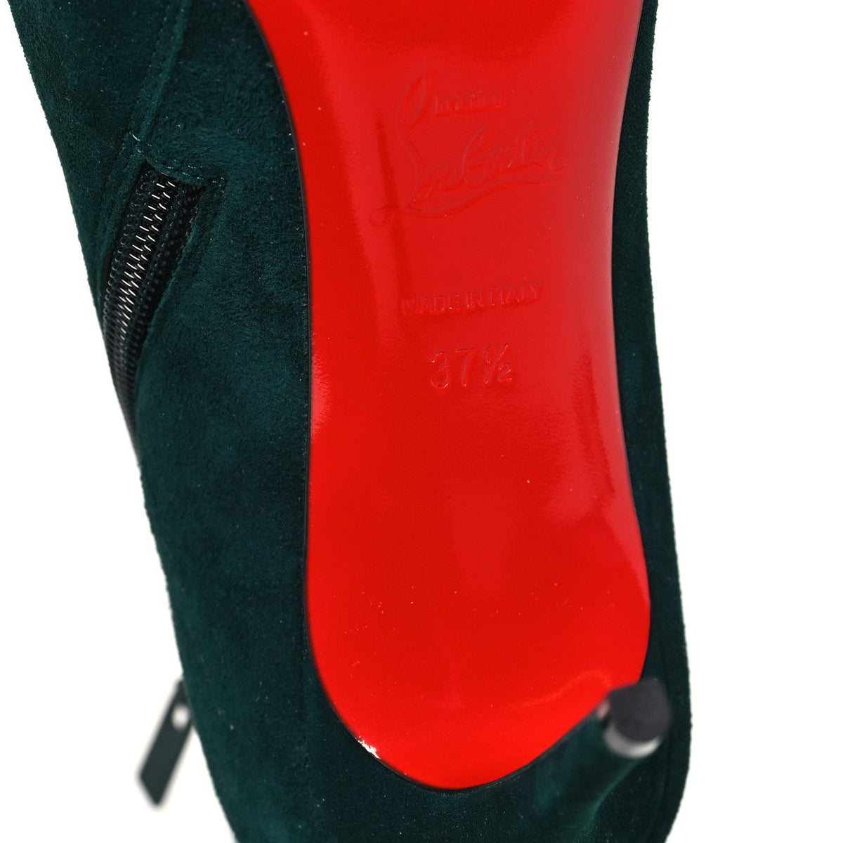 Veau Velours Eloise Booty 85 Ankle Boots 37.5 Green