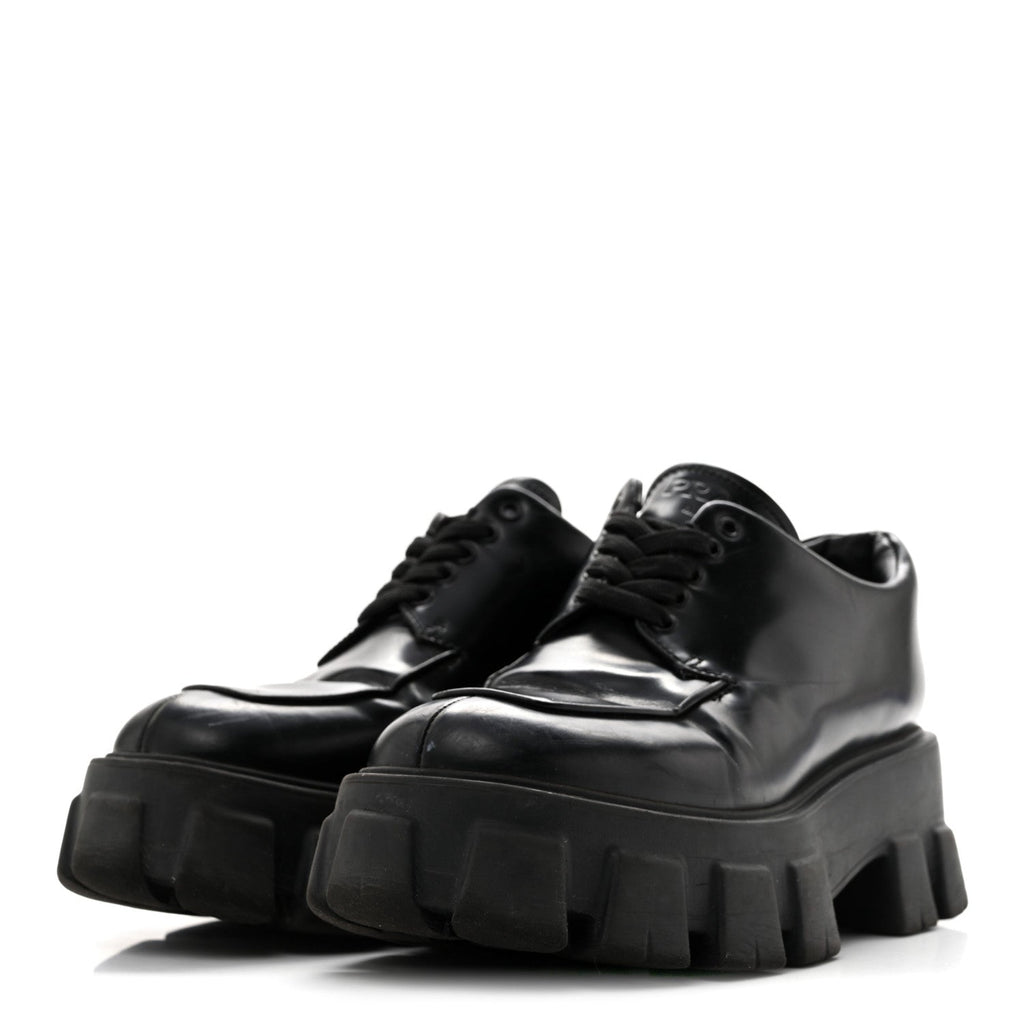 Spazzolato Rois Monolith 55mm Derby Loafers 38 Black