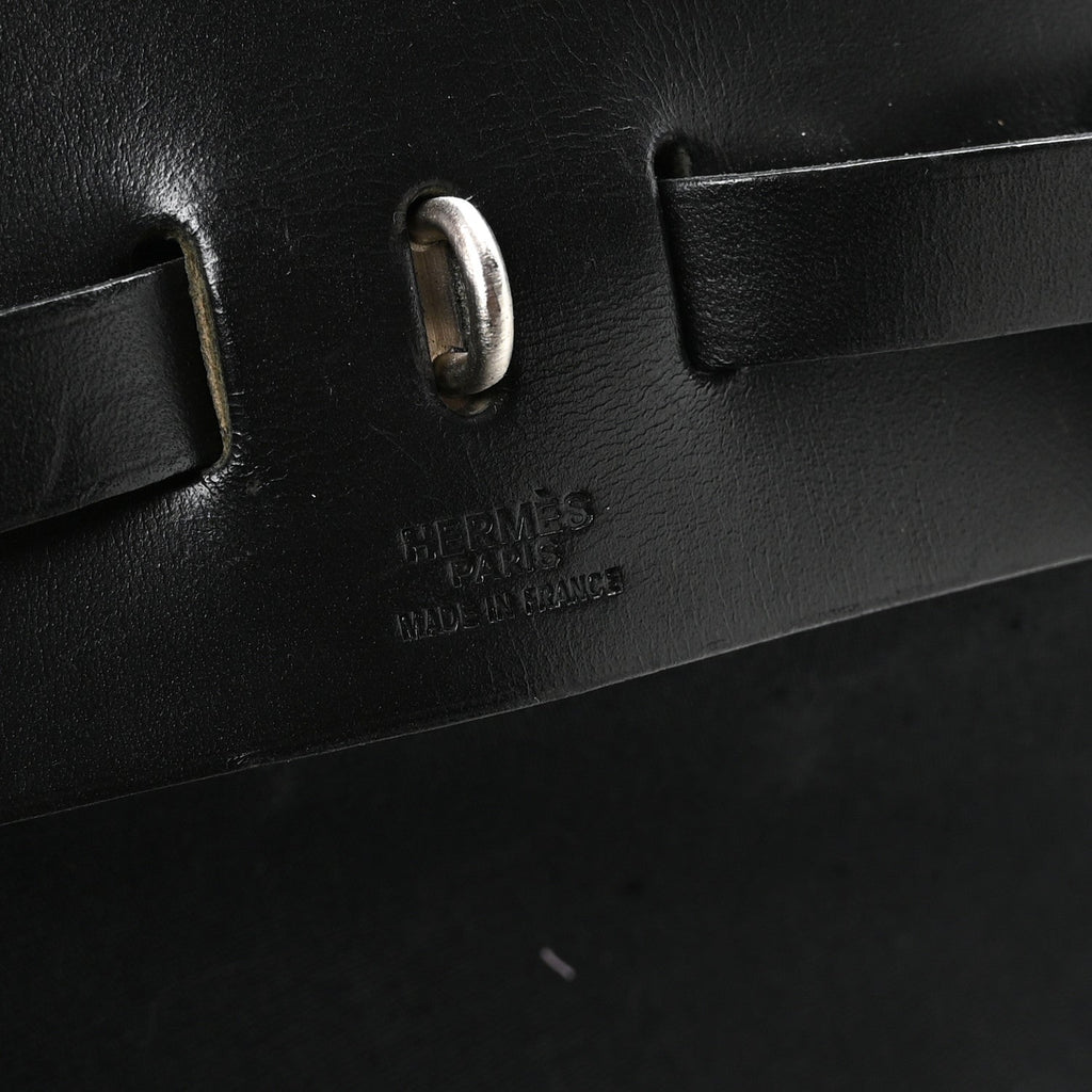 Toile Vache Calfskin Herbag 30 PM Backpack Black