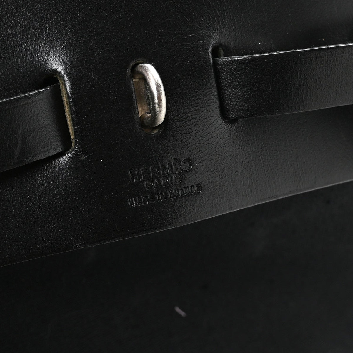Toile Vache Calfskin Herbag 30 PM Backpack Black