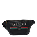 Grained Calfskin Logo Belt Bag Black