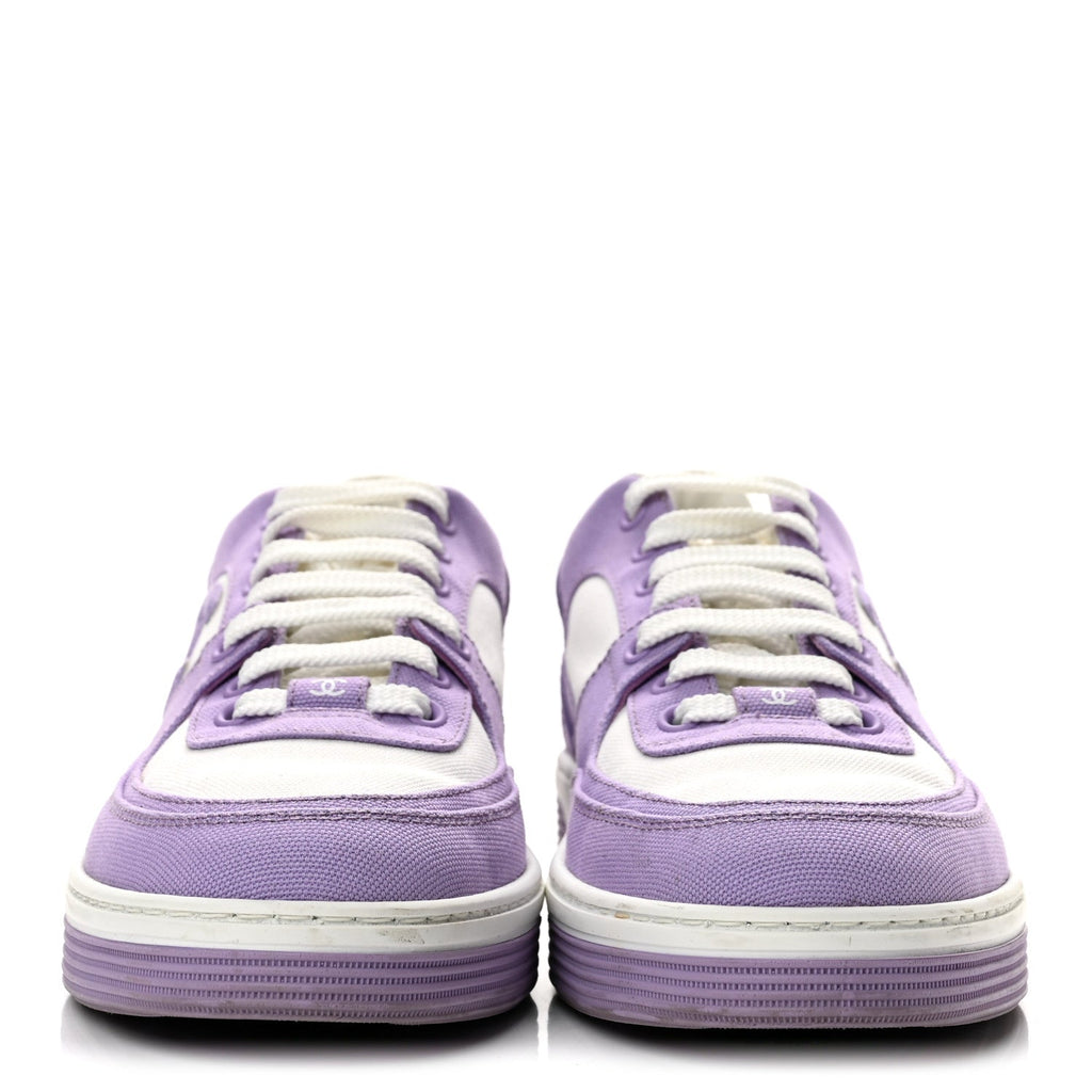 Cotton Sneakers 39 Purple White