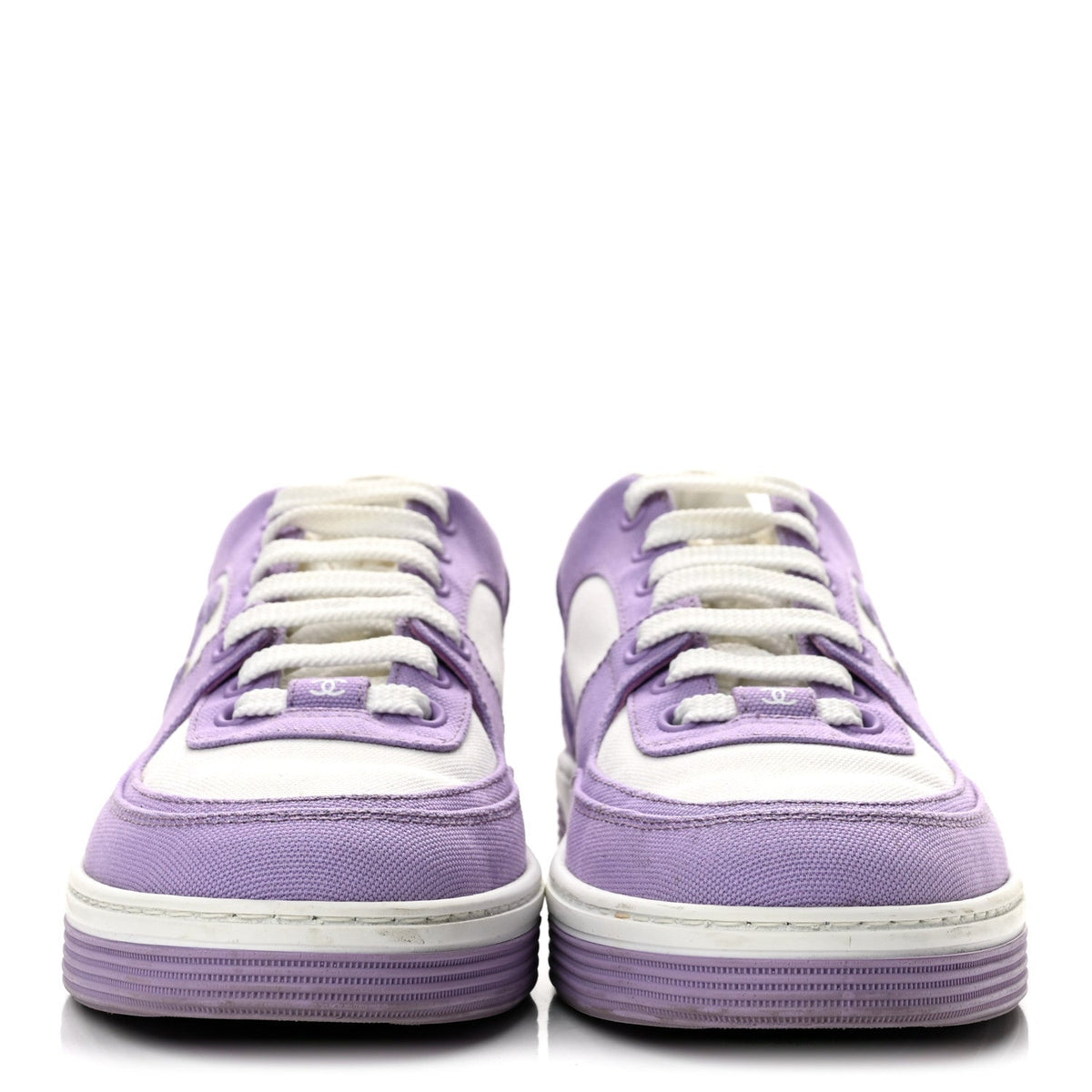 Cotton Sneakers 39 Purple White