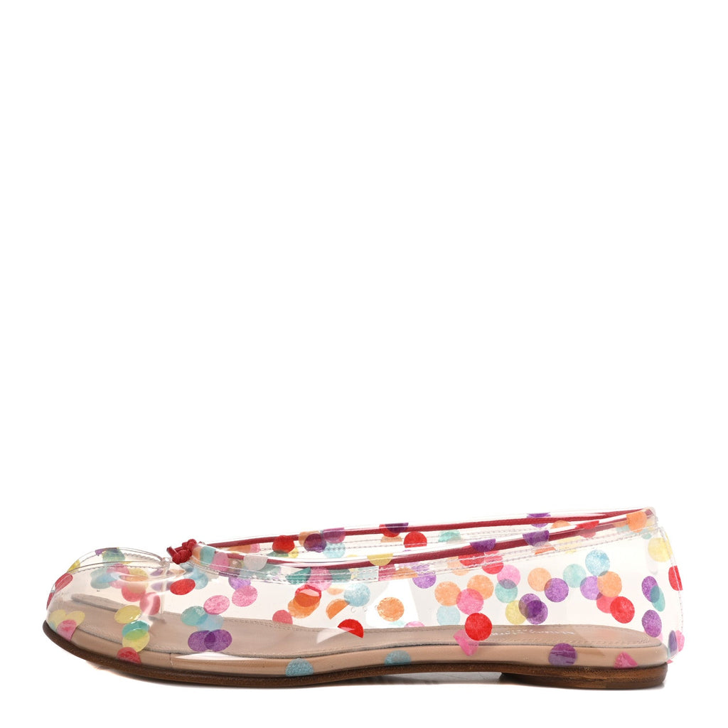 PVC Confetti Printed Tabi Ballerina Flats 37.5 Multicolor