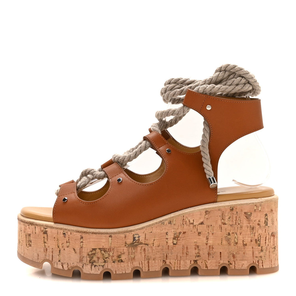 Calfskin Cork Medusa 30 Sandals 37 Naturel