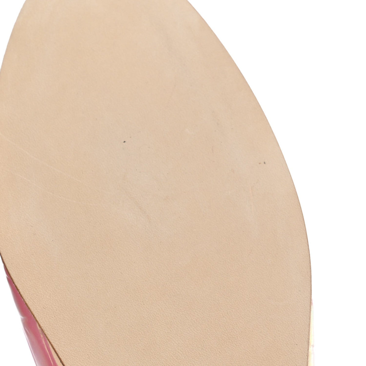 Iridescent Calfskin Crocodile Embossed Ballerina Flats  35.5 Pink