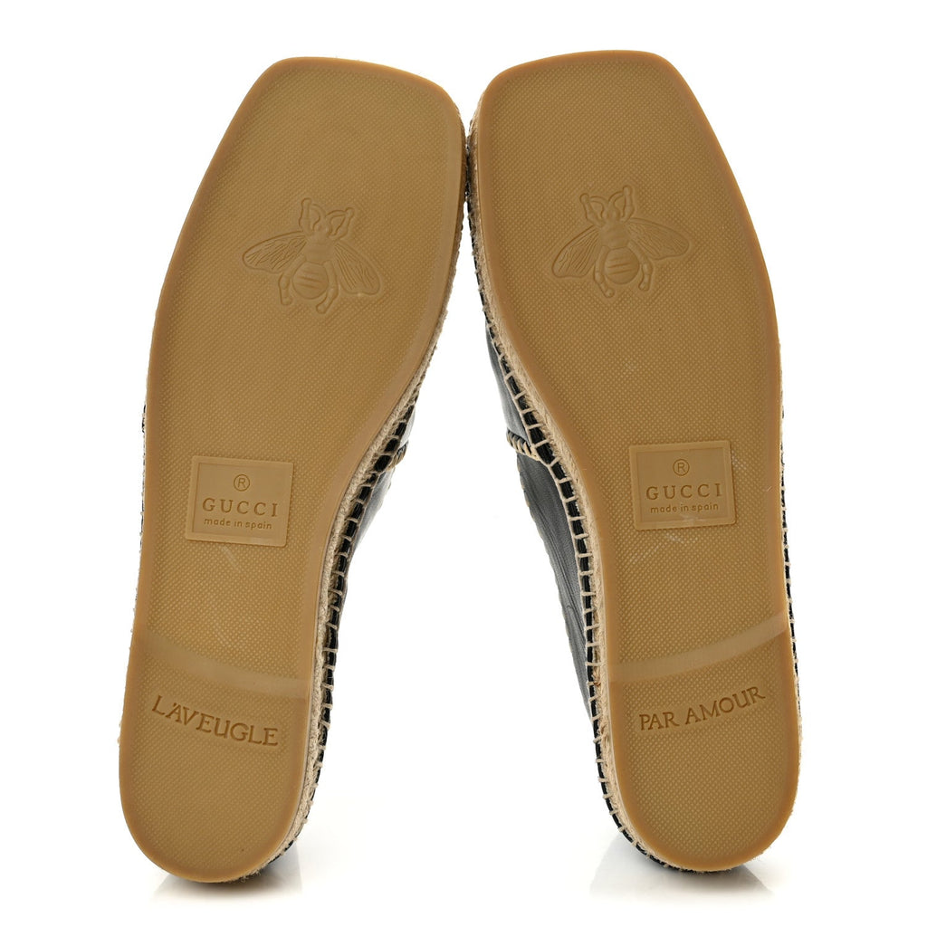 Nappa Charlotte GG Marmont Miguel Espadrilles 40 Black