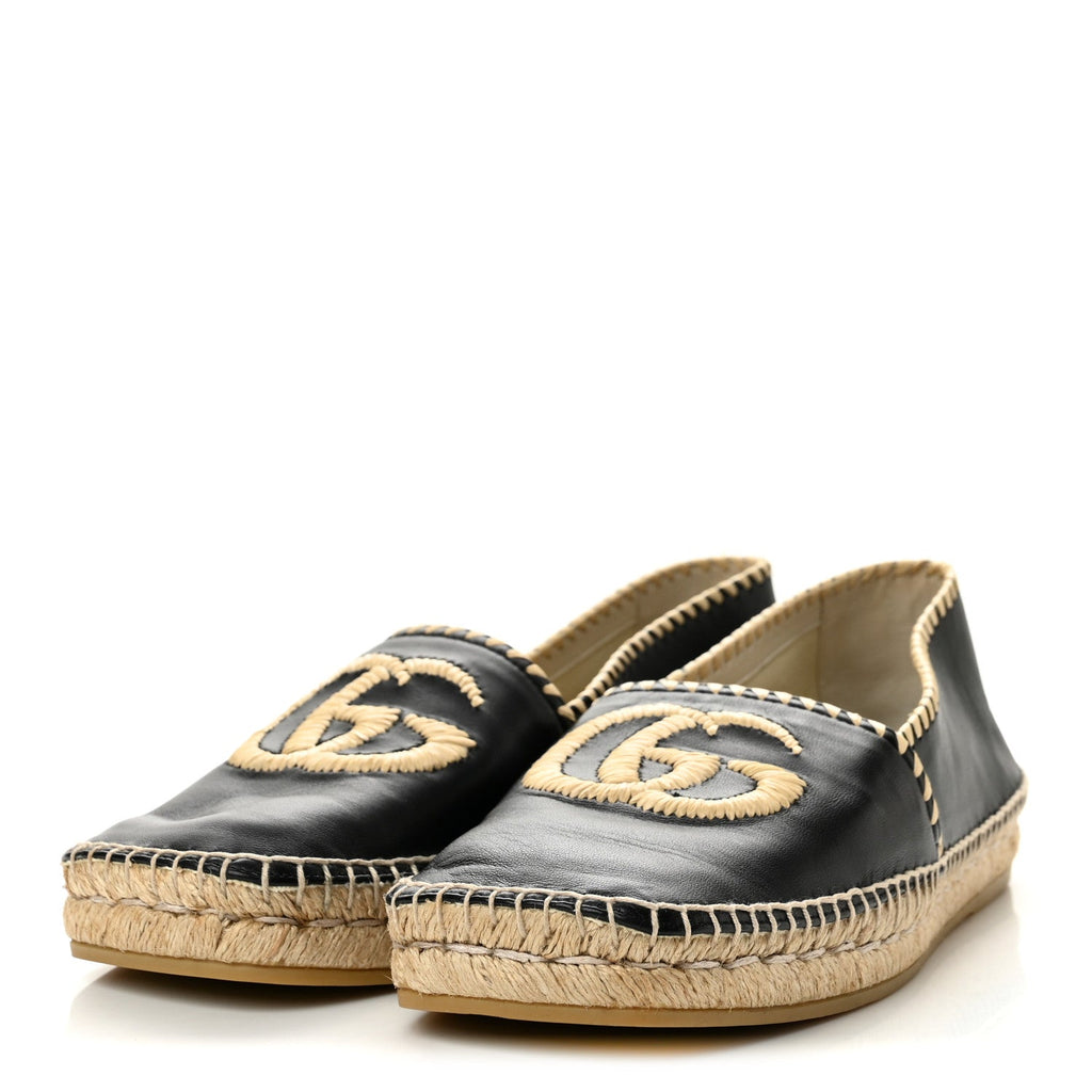 Nappa Charlotte GG Marmont Miguel Espadrilles 40 Black