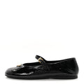 Patent Calfskin Triangle Ballerina Flats 38 Black
