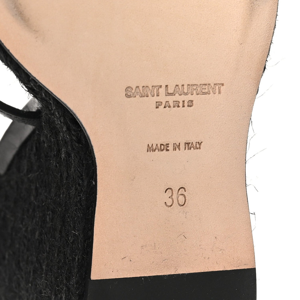 Calfskin Cassandra Espadrille 105mm Wedges 36 Black