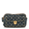 Monogram Denim Bum Bag Blue