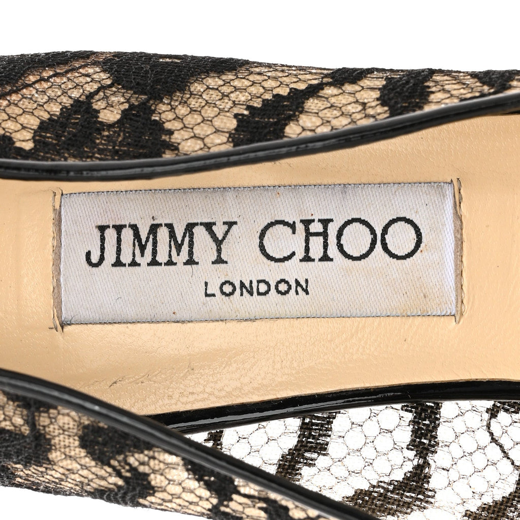 Lace Patent Pumps 36.5 Black