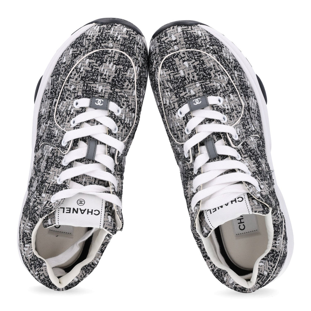 Tweed Mens CC Sneakers 41 Grey Black