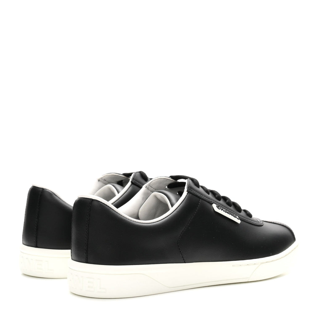 Calfskin CC Womens Sneakers 38 Black