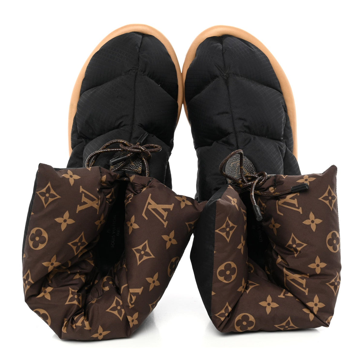 Nylon Monogram Pillow Comfort Ankle Boot 37 Black