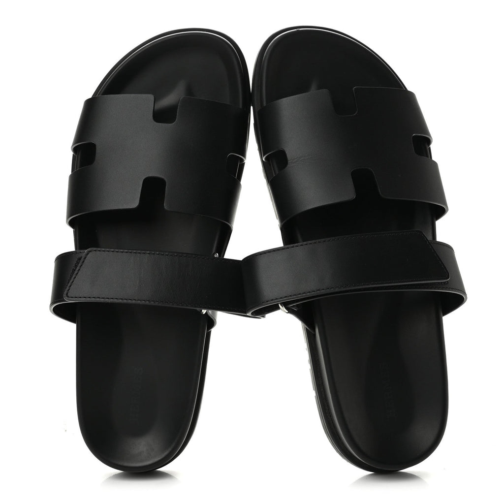 Calfskin Mens Chypre Sandals 44 Black