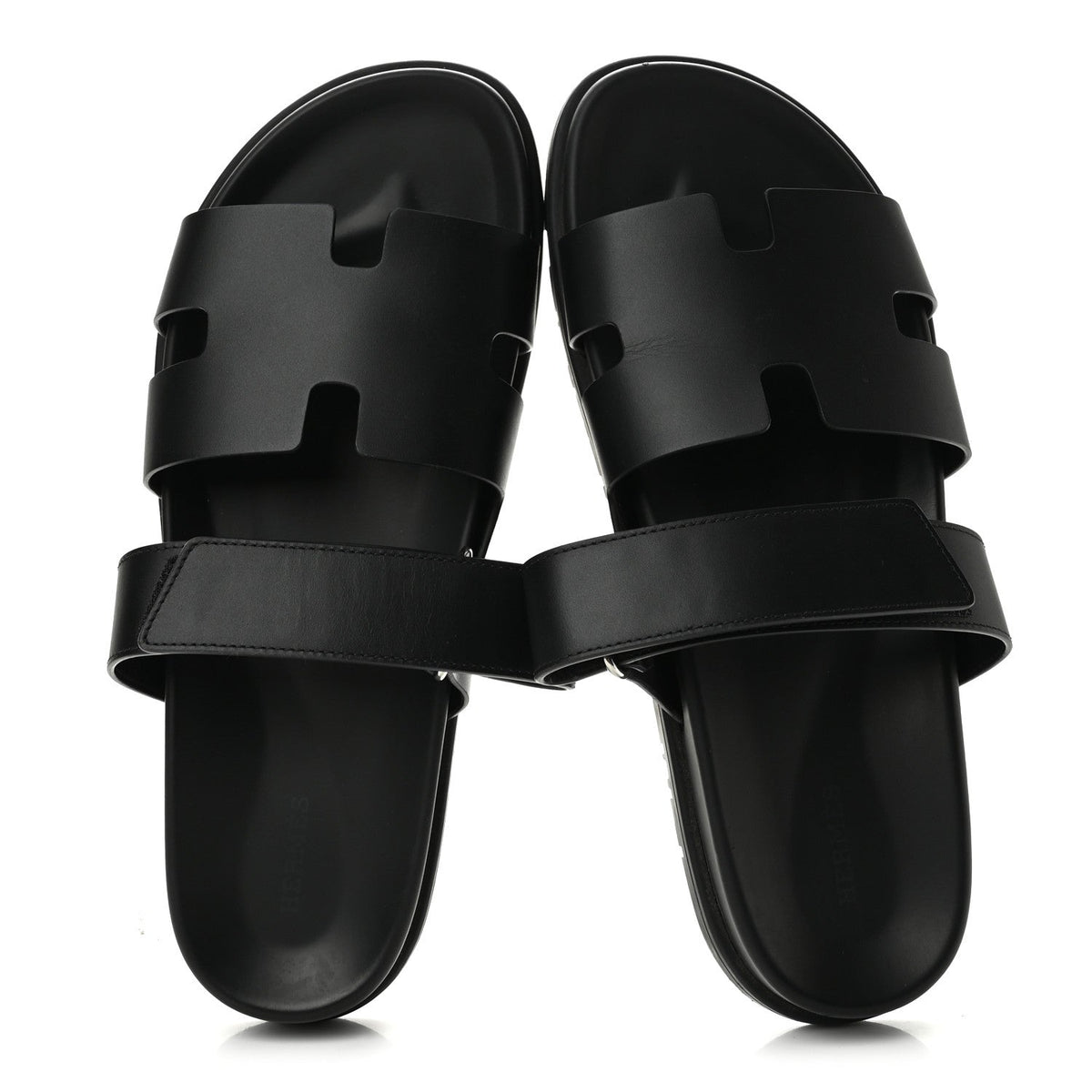 Calfskin Mens Chypre Sandals 44 Black