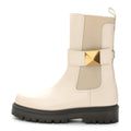 Calfskin One Stud Beatle 45mm Boots 41 Light Ivory