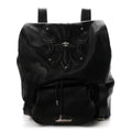 Calfskin Cross Patch Feurknee Backpack  Black