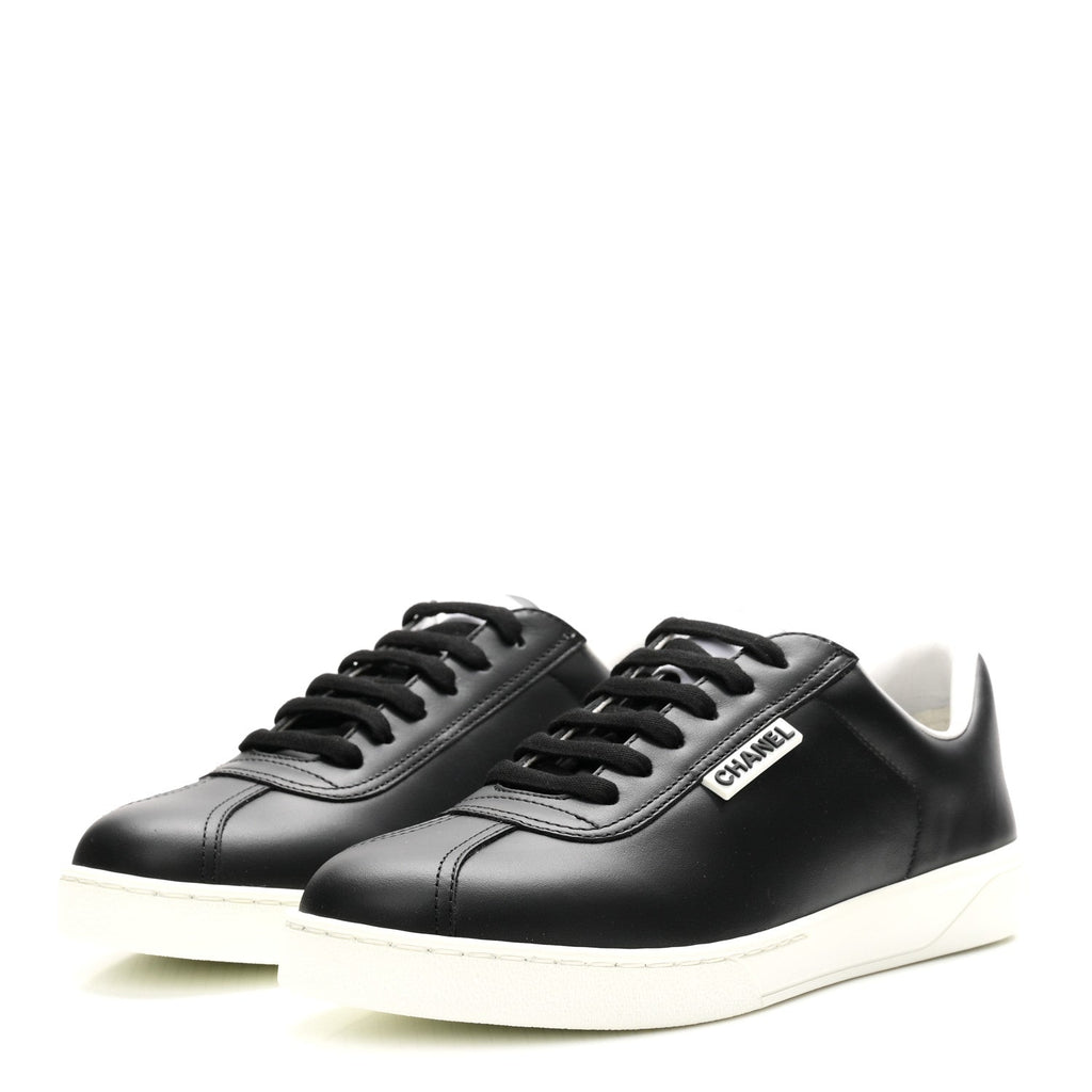 Calfskin CC Womens Sneakers 38 Black
