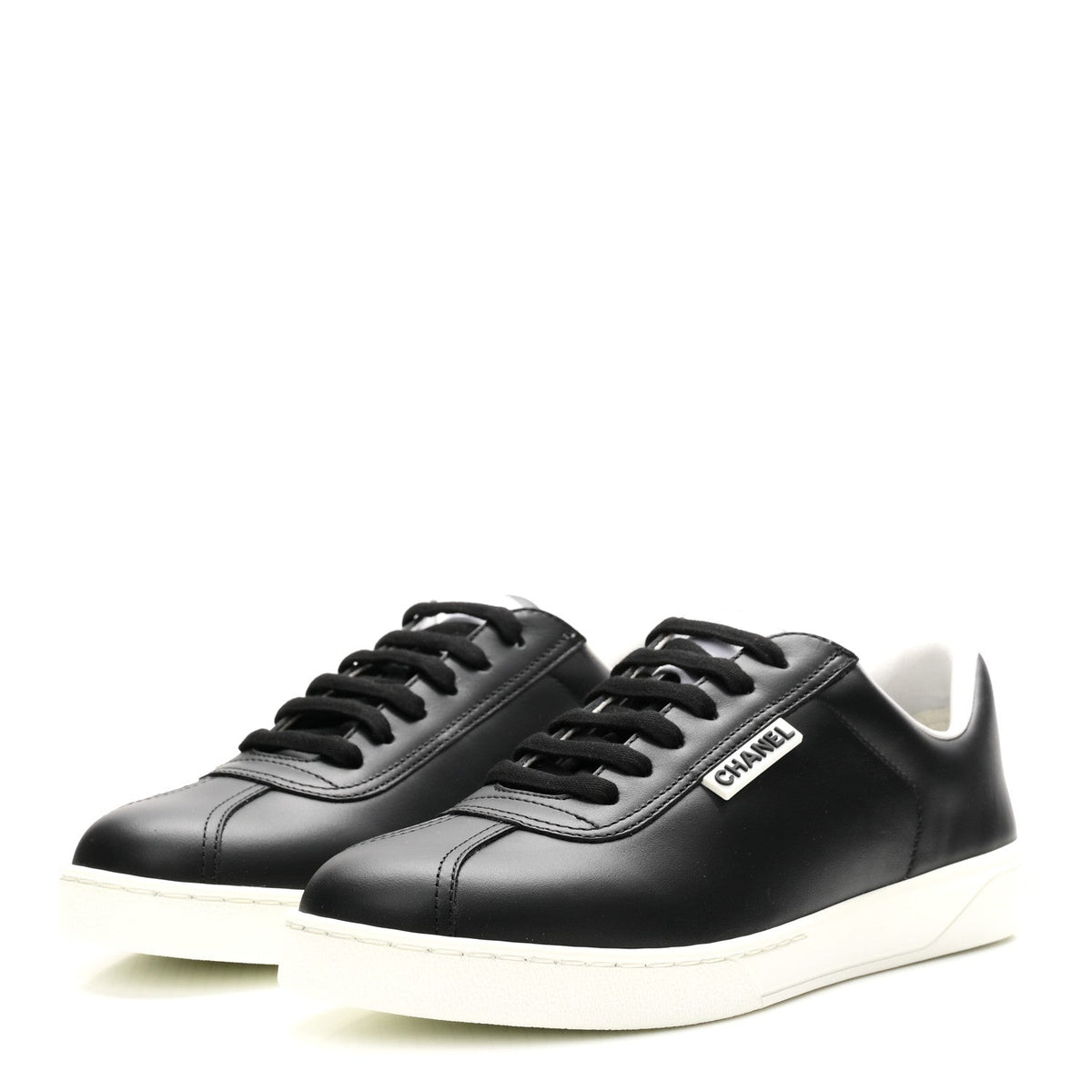 Calfskin CC Womens Sneakers 38 Black