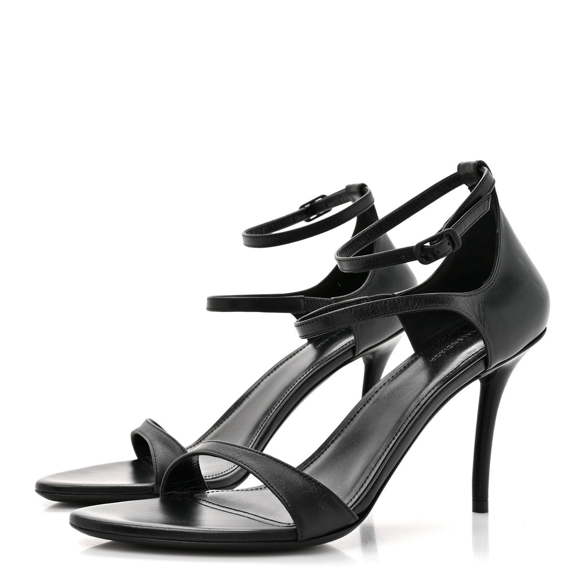 Calfskin Honey 90mm Sandal 37 Black