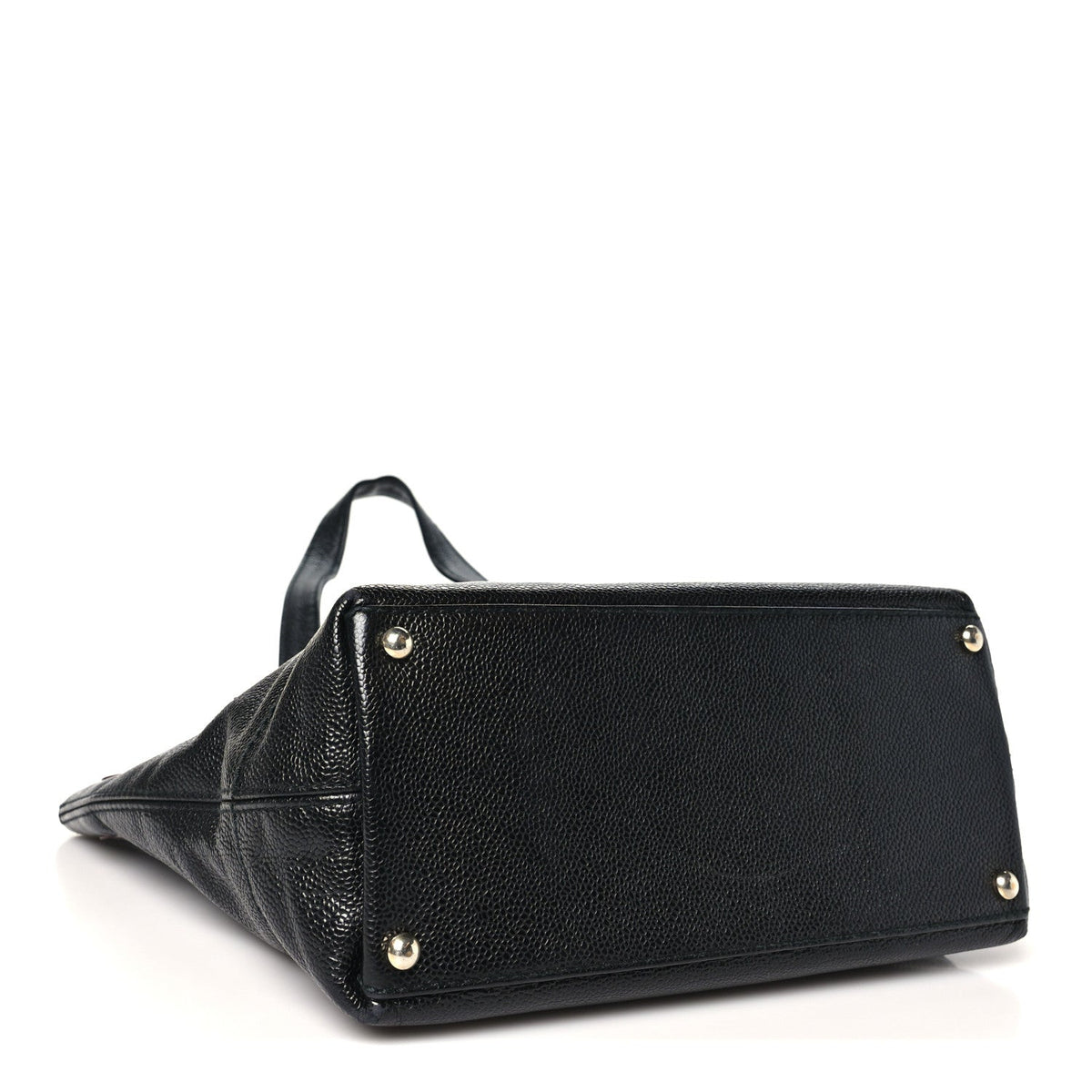 Caviar Tortoise Timeless CC Drawstring Bucket Bag Black