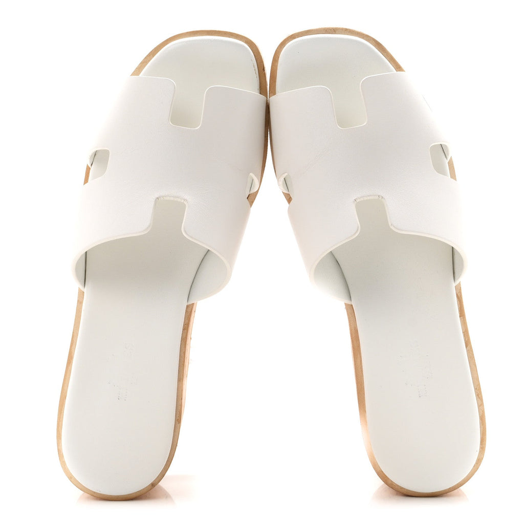 Calfskin Cork Eze 30 Sandals 37 White
