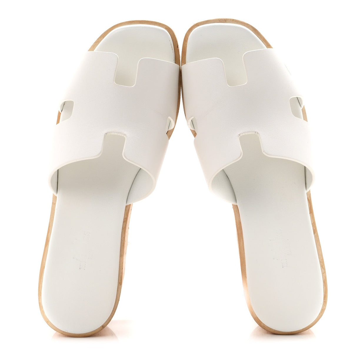 Calfskin Cork Eze 30 Sandals 37 White