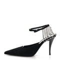 Kid Scamosciato Sling 90 Chain Pumps 39.5 Black