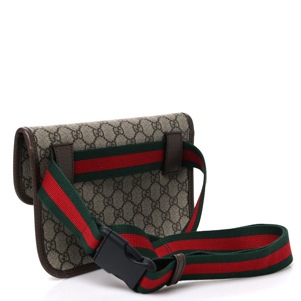 GG Supreme Monogram Neo Vintage Web Belt Bag Brown
