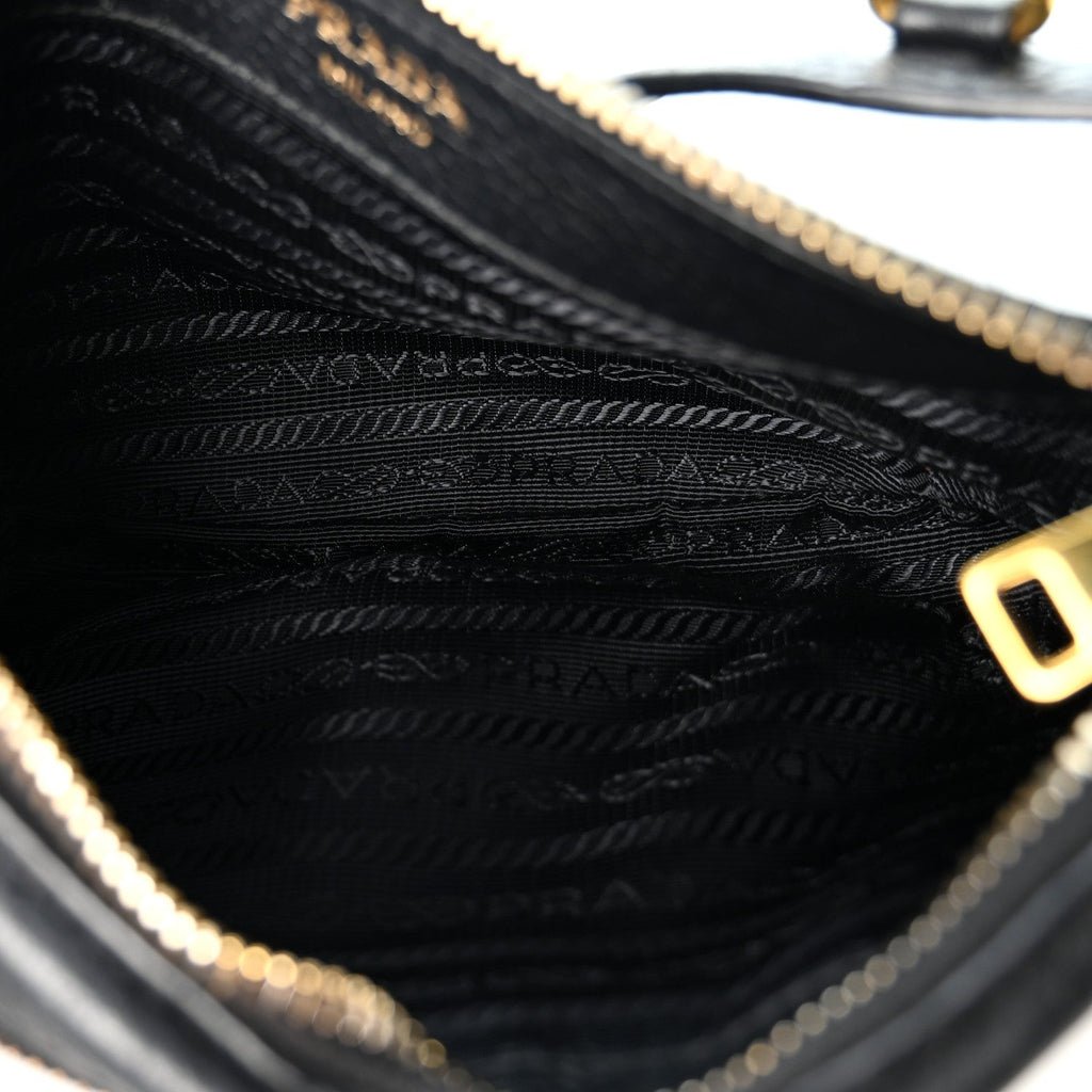 Vitello Daino Small Belt Bag Black