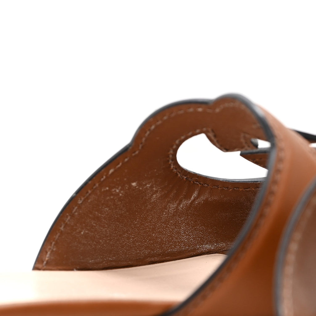Cosmos Softy Calfskin Interlocking G Cut Out Slide Sandals 39 Cuir