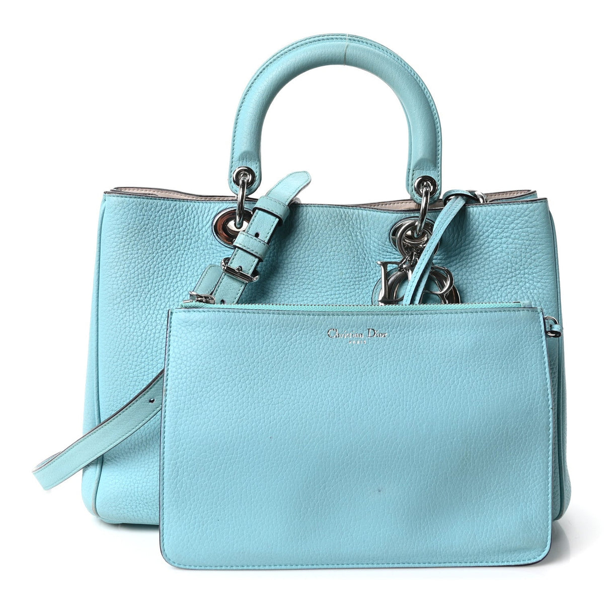 Bullcalf Medium Diorissimo Tote Light Blue