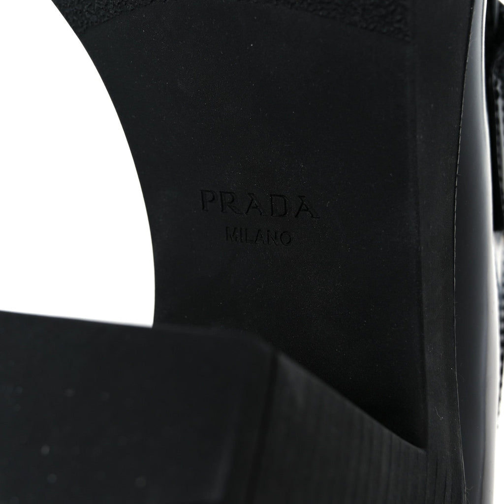 Spazzolato Metal Triangle Logo 85mm Loafers 40 Black